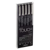 Touch Lıner Teknik Çizim Kalemi Set 5 Farklı Uç (Mm) Siyah