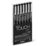 Touch Lıner Teknik Çizim Kalemi Set 7 Farklı Uç (Mm) Siyah