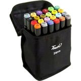 Touch Marker CY-818 24 Lü Çift Taraflı Bez Çanta Ergonomik Renkli Kalem Seti
