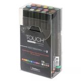 Touch Opaque Marker Akrilik Boyama Kalemi 15 Renk Fine Uç (0.8-1.3 Mm)