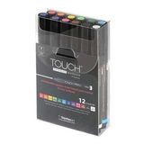 Touch Opaque Su Bazlı Marker Kalem 0.8-1.3mm - Fıne Pack 12 Renk -SH8615003-2002