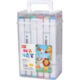 Touch Silky Çift Taraflı Uçlu Marker Keçeli Kalem Seti 24'lü Mika Taşıma Çantalı Markör