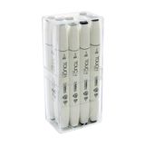 Touch Twin Brush Marker 12 Renk Set MAVİ/YEŞİL GRİ TONLARI
