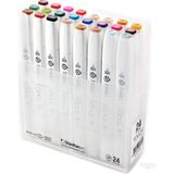 Touch Twin Brush Marker 24 Renkli Fırça Uçlu Kalem Seti Sanatçılar İçin Özel