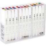 Touch Twin Brush Marker 36 Renk Fırça Uçlu Kalem Seti Yüksek Kalite Sanat Malzemesi
