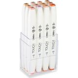 Touch Twin Brush Marker Fırça Uçlu Marker Seti 12 Renk Ten Renkleri