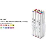 Touch Twın Brush Marker Set 12 Renk Pastel Tonlar