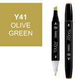 Touch Twin Brush Marker Y41 Olive Green Teknik Çizim Kalemi