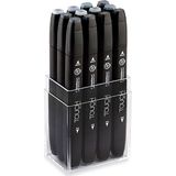 Touch Twın Marker 12Li Set Mavi/Yeşil Griler