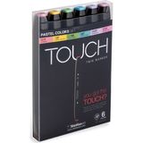 Touch Twın Marker 6Lı Set Pastel Renkleri