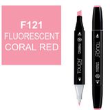 Touch Twin Marker F121 Fluorescent Coral Red Teknik çizim Kalemi