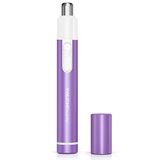 TOUCHBeauty Kadınlar için Kulak Burun Saç Kesme Makinesi | Metal Kapak, Güvenli Kesme Sistemi, Mini Kalem Boyutlu, Pille Çalışan Menekşe Rengi 0656