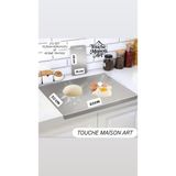 Touche Maison Art Paslanmaz Çelik Üst Kalite 2' Li Set Tezgah Koruyucu 50X60 cm ve Kesme Tahtası 15X24CM - 1 Adet