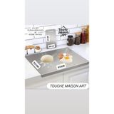 Touche Maison Art Paslanmaz Çelik Üst Kalite 2' Li Set Tezgah Koruyucu 50X60 cm ve Kesme Tahtası 24X34CM - 1 Adet