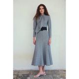 Touche Prive Flare Kesim Fular Yaka Maxi Elbise - Siyah