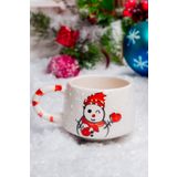 touchmughm El Yapımı Seramik Yılbaşı Kupası, Seramik Fincan, Double Türk Kahvesi, Nescafe Fincanı, Kardan Adam
