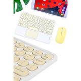 Touchpad Tüm Cihazlara Uyumlu Bluetooth Klavye Touchpad Slim Kablosuz Wifi Q Klavye Midastech