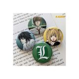 Toum Death Note Tasarım Rozet 70 mm PVC Kaplı Çanta Ceket Yaka Aksesuarı