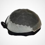 TOUPEE.TR DP7465 Bella Protez Saç, Erkekler için Protez Saç, Toupee for Men, Doğal dalgalı insan saçı, REMY Saç,%100 saç yoğunluklu, Saç Değiştirme Sistemi, peruk, Saç Protezi (#4 Orta Kahverengi)