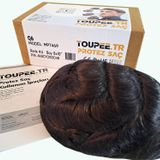 TOUPEE.TR MP7469 Q6 Protez Saç, Erkekler için Protez Saç, Toupee for Men, Doğal dalgalı insan saçı, REMY Saç,%130 saç yoğunluklu, Saç Değiştirme Sistemi, peruk, CE RoHS (#4 Orta Kahverengi, 8x10")