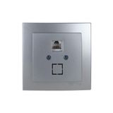 Touran Gümüş Nümeris Telefon Prizi Rj45 Cat3 24130462
