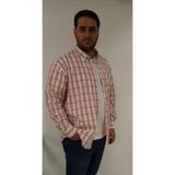 Tousus Büyük Beden Ekose Beyaz Erkek Gömlek - 3XL