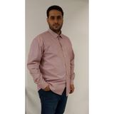 Tousus Büyük Beden Kırmızı Çizgili Erkek Gömlek - 3XL