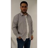 Tousus Büyük Beden Siyah Çizgili Erkek Gömlek - 3XL
