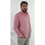 Tousus Regular Fit Pitikareli Vual Erkek Gömlek - Kırmızı - 2XL