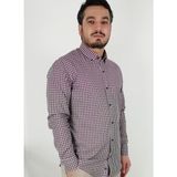 Tousus Slim Fit Ekose Bordo Erkek Gömlek