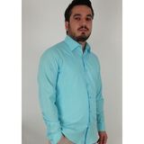 Tousus Slim Fit Turkuvaz Erkek Gömlek - Turkuaz