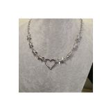 Touz Dikenli Tel Kalp Choker