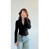 Touz Moda Rover Basic Slim Fit Fermuarlı Bluz