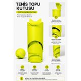 Tovo Craft Tenis Topu Kutusu 3 Top Kapasiteli Çok Amaçlı Askılı Top Saklama Kutusu | Havlu ve Çanta Askılığı | Padel & Tenis Aksesuarı