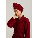 Towdoo Havlu Bone Çift Düğmeli Saç Havlusu - 28 x 72 cm - Bordo