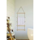 Towel Jut Merdiven 5 Katli Ahsap Banyo Mutfak Havlu Askisi Dekoratif Halat Havluluk