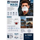 Tower Mask Toz Maskesi Ffp2 Ventilli maske koli 24 Pk.x 25 adet=600 - Beyaz