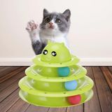 Tower Of Tracks Eğlenceli Üç Katlı Kedi Oyuncağı Seti Kedi Oyunu (5545)