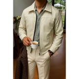 town walker Erkek Yeni Sezon Slim Fit Suni Deri Ceket