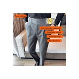 town walker Koyu Gri Erkek Italyan Kesim Kumaş Pantolon Bel Düğmeli Old Money tarz