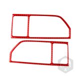 Toworldit Yumuşak Kırmızı Karbon Fiber Orta Konsol Gösterge Paneli Kapak Trim Sticker Ford Raptor F150 2015-2020 ile Uyumlu (2 adet/takım Merkezi Kontrol Hava Çıkışı Trim)