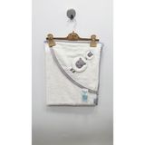 Tows Baby Kuzu Nakışlı Bebek Banyo Havlusu 75X75CM - 75 x 75 cm - Gri