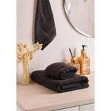 Towy Black 100% Pamuk 3'Lü Banyo Havlusu Seti