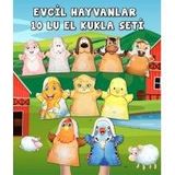 Tox 10 Parça Evcil Hayvanlar El Kukla Set Eğitici Oyuncak