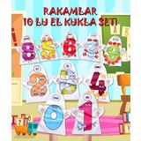 Tox 10 Parça Rakamlar El Kukla Set Eğitici Oyuncak