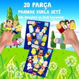 Tox 2 Set - 20 Parça Tox Evcil Hayvanlar ve Aile Bireyleri Parmak Kukla 77-1/75-1