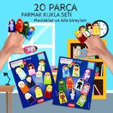 Tox 2 Set - 20 Parça Tox Meslekler ve Aile Üyeleri 20 Parça Parmak Kukla 75-1/76-1