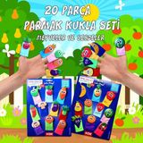 Tox 2 Set - 20 Parça Tox Meyveler ve Sebzeler Parmak Kukla 104 / 105