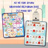 Tox 2 Set - 57 Parça Tox Az, Çok Oyunu ve Sıradakini Biliyorum (Kış) Keçe Duvar Panoları , Eğitici Oyuncak - Renkli