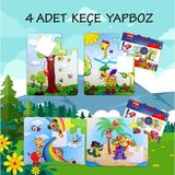 Tox 4 Set - 48 Parça Gökkuşağı ve Zürafa 3+ Keçe Yapboz